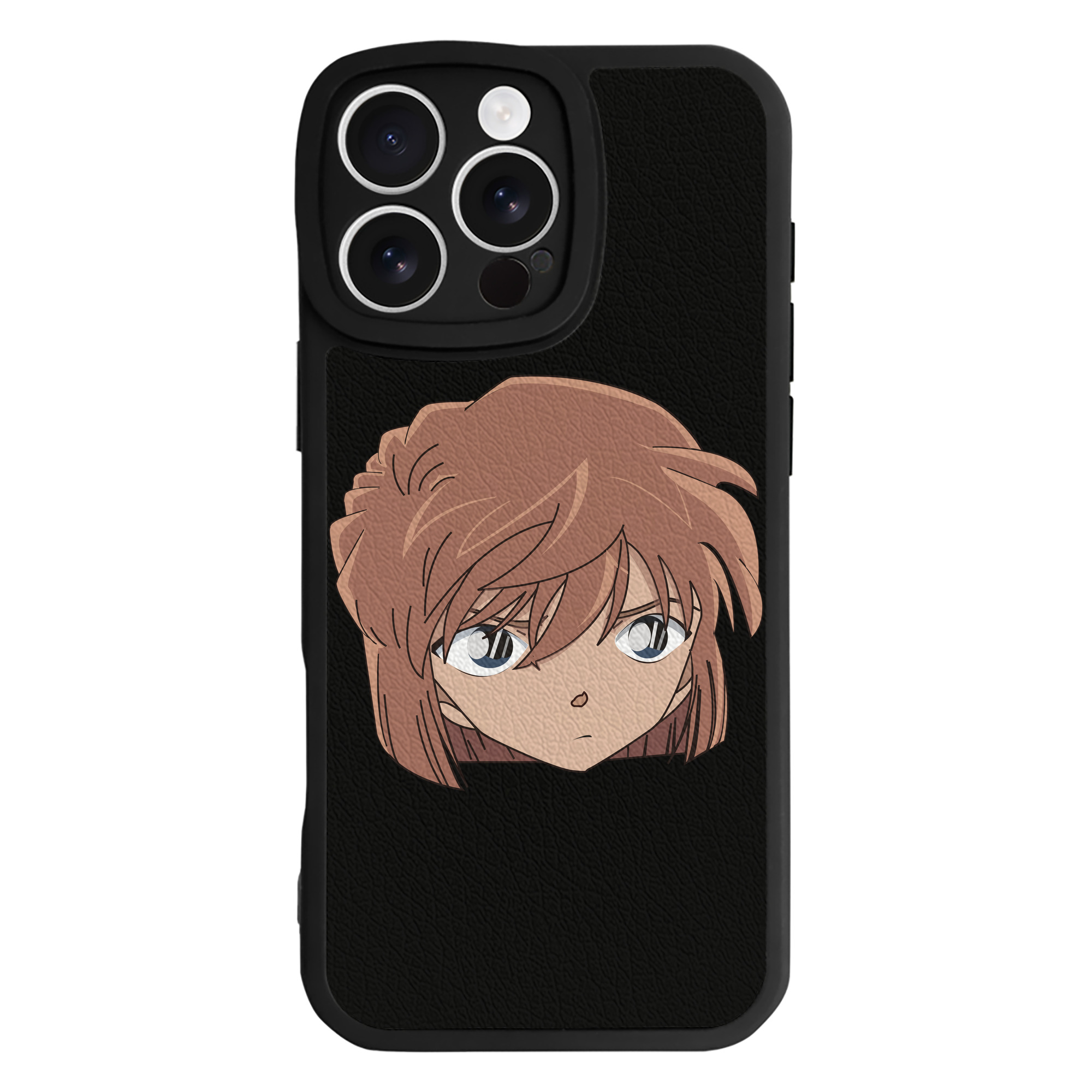 （画像用） 名探偵コナン 灰原 哀 はいばら あい Detective Conan Anita Hailey、Vi Graythorn Haibara Ai 【iPhone 16シリーズ対応】シリコンスマホケース（レザー調） 材質：シリコン